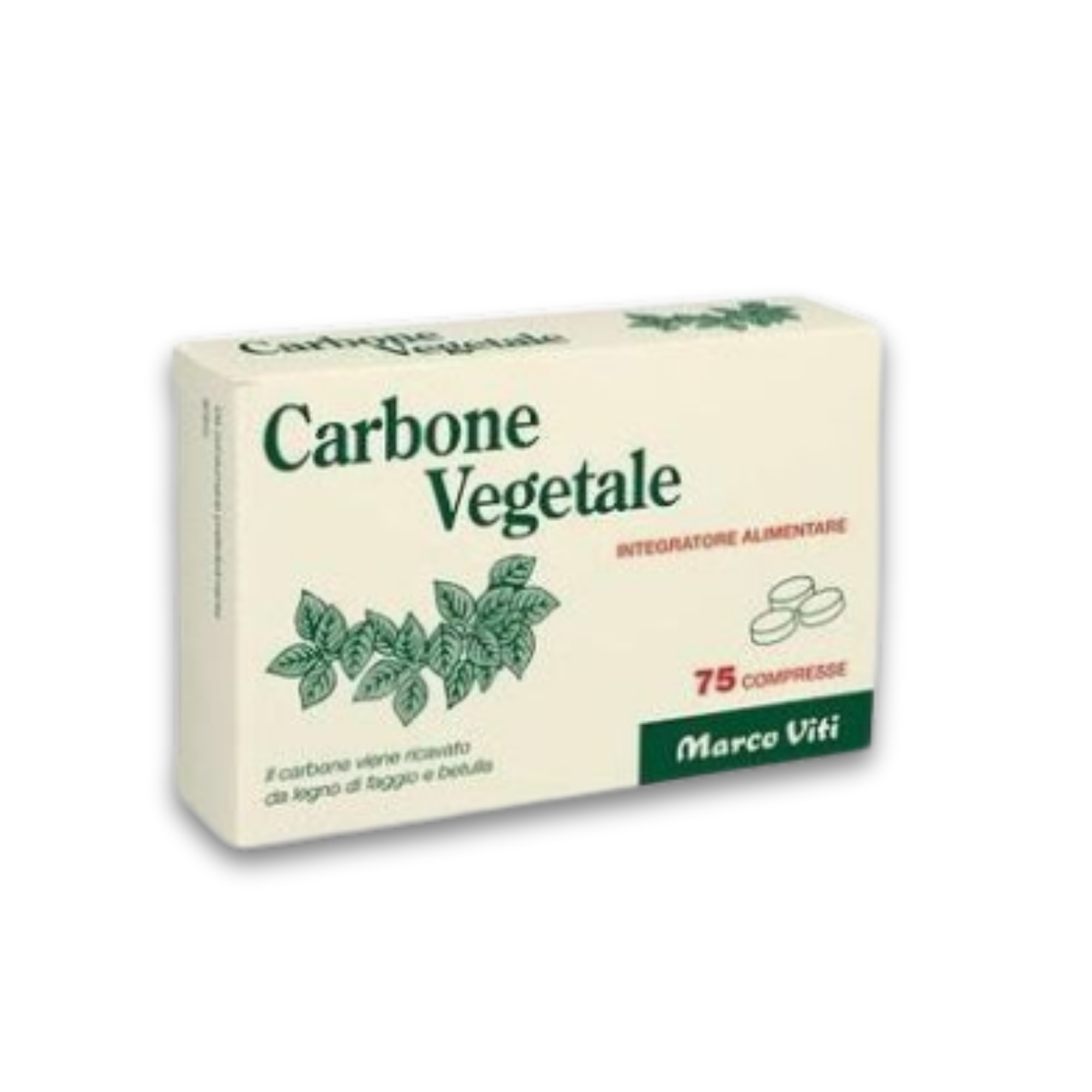 Carbone vegetale 75 compresse