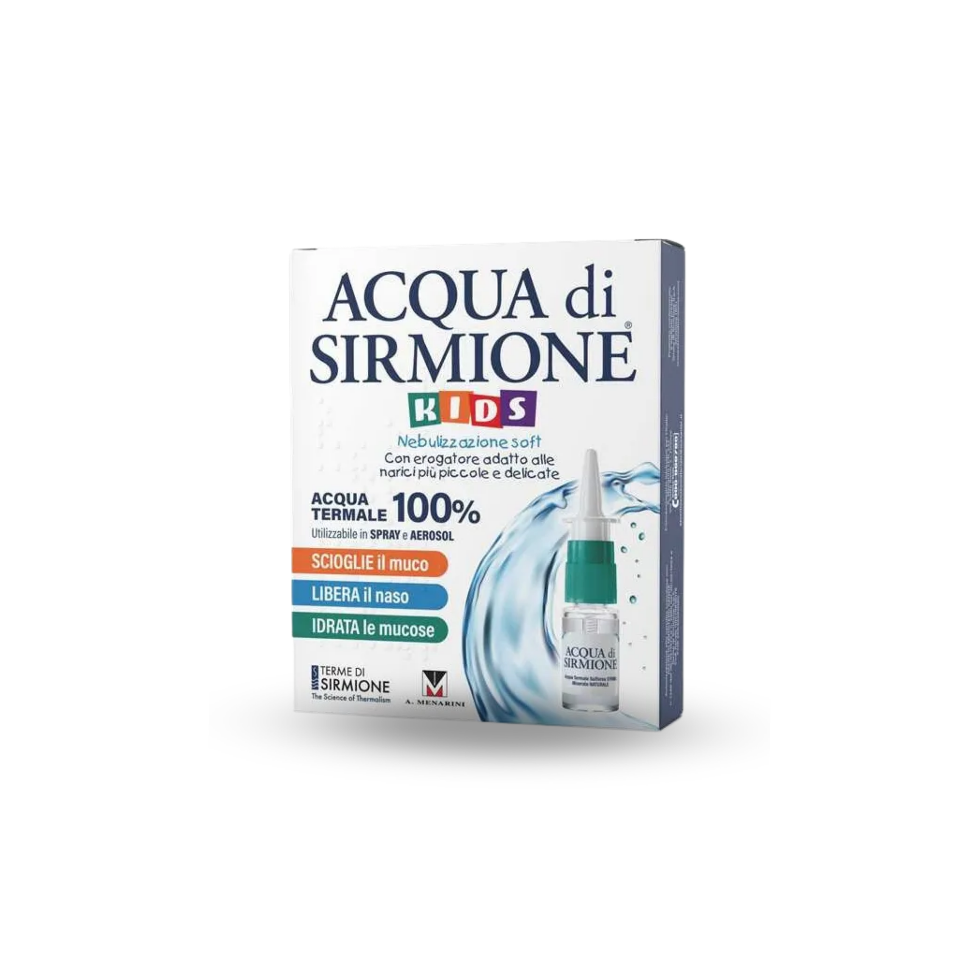 Acqua di sirmione kids nebulizzazione soft acqua termale 100% 6 flaconcini pluridose x 15 ml
